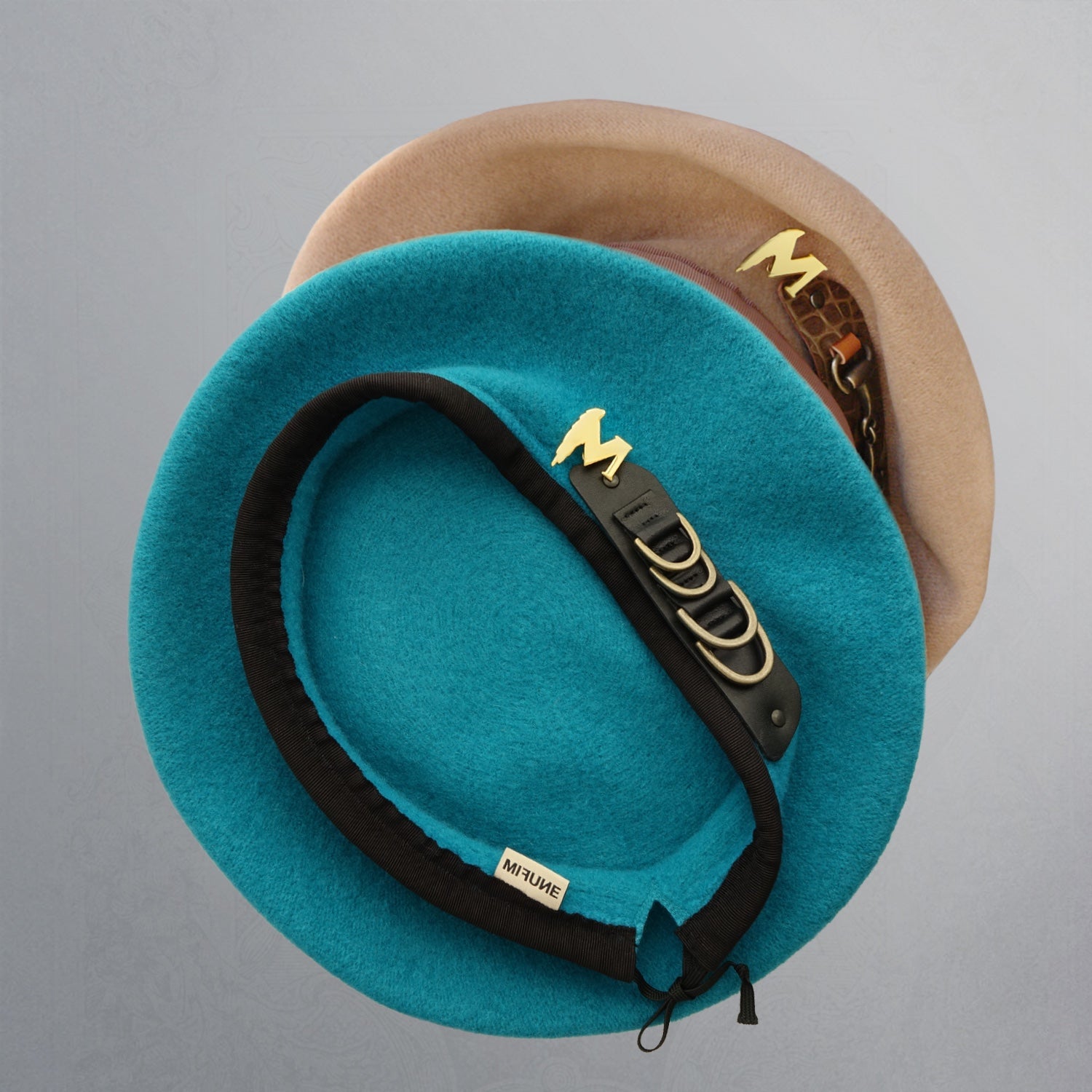 MIFUNE KROFUNE ミフネ クロフネ ブラウン ファーニット帽 KNIT CAP BERET 3color | MIFUNE / KROFUNE